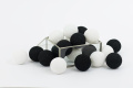 Cotton Balls Black and White 10L